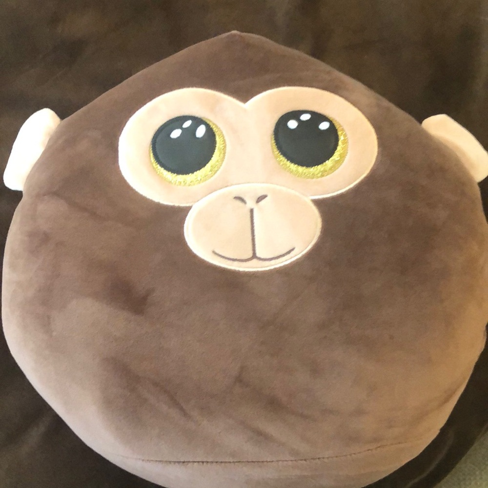 Brown Monkey Plush Pillow Ty Dunstan